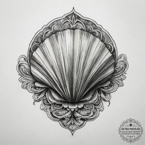 Tattoo sketch scallop, tattoo sketch design,... - эскиз тату (№1757996877_0, 16.09.2025 04:27) — tattoo-photo.ru