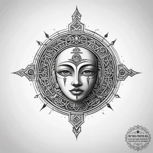 Tattoo sketch hieroglyphic symbol for "health... - эскиз тату (№1758001179_0, 16.09.2025 05:39) — tattoo-photo.ru