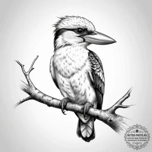 Tattoo sketch kookaburra - эскиз тату (№1758002578_0, 16.09.2025 06:02) — tattoo-photo.ru