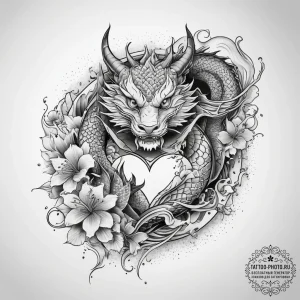 Tattoo sketch love letter with a heart, tatto... - эскиз тату (№1758005293_0, 16.09.2025 06:48) — tattoo-photo.ru