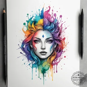 Tattoo sketch water, tattoo drawing outline,... - эскиз тату (№1758006472_0, 16.09.2025 07:07) — tattoo-photo.ru