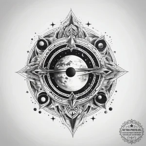 Tattoo sketch cosmic space - эскиз тату (№1758007244_0, 16.09.2025 07:20) — tattoo-photo.ru