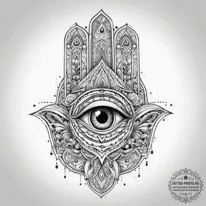 Tattoo sketch hamsa with an eye, tattoo sketc... - эскиз тату (№1758008024_0, 16.09.2025 07:33) — tattoo-photo.ru