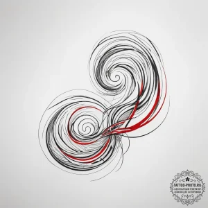 Tattoo sketch линейная волна, concept art for... - эскиз тату (№1758009441_0, 16.09.2025 07:57) — tattoo-photo.ru