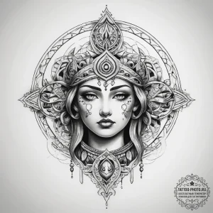Tattoo sketch sacred lore - эскиз тату (№1758009829_0, 16.09.2025 08:03) — tattoo-photo.ru