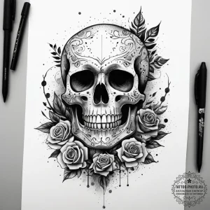 Tattoo sketch skeleton, tattoo sketch design,... - эскиз тату (№1758010408_0, 16.09.2025 08:13) — tattoo-photo.ru