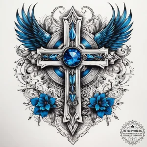 Tattoo sketch sapphire, concept art for tatto... - эскиз тату (№1758012545_0, 16.09.2025 08:49) — tattoo-photo.ru