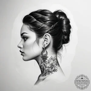 Tattoo sketch small earring tattoo - эскиз тату (№1758020952_0, 16.09.2025 11:09) — tattoo-photo.ru