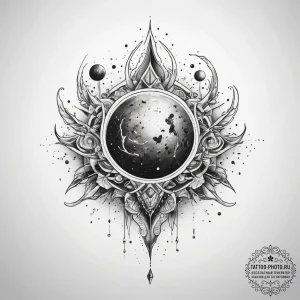 Tattoo sketch cosmic soil - эскиз тату (№1758021146_0, 16.09.2025 11:12) — tattoo-photo.ru