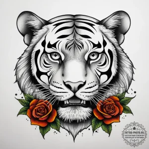 Tattoo sketch tiger's eye, artistic tattoo sk... - эскиз тату (№1758033772_0, 16.09.2025 14:42) — tattoo-photo.ru