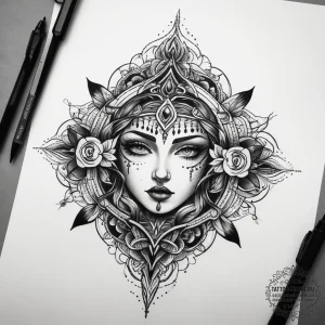 Tattoo sketch water, tattoo flash sheet desig... - эскиз тату (№1758034575_0, 16.09.2025 14:56) — tattoo-photo.ru