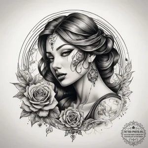 Tattoo sketch sacred scene, tattoo drawing ou... - эскиз тату (№1758035369_0, 16.09.2025 15:09) — tattoo-photo.ru