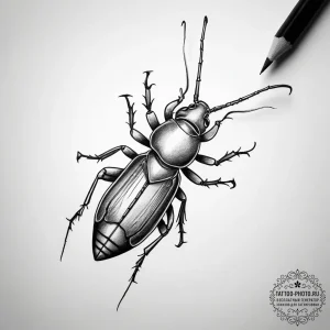Tattoo sketch earwig, tattoo drawing outline,... - эскиз тату (№1758039300_0, 16.09.2025 16:15) — tattoo-photo.ru