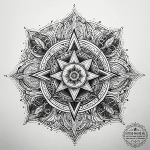 Tattoo sketch sacred space, ink illustration... - эскиз тату (№1758039497_0, 16.09.2025 16:18) — tattoo-photo.ru