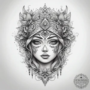 Tattoo sketch divine land, tattoo line art, o... - эскиз тату (№1758041449_0, 16.09.2025 16:50) — tattoo-photo.ru