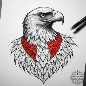 Tattoo sketch golden eagle, tattoo flash shee... - эскиз тату (№1758042616_0, 16.09.2025 17:10) — tattoo-photo.ru