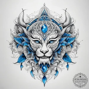 Tattoo sketch blue - эскиз тату (№1758045702_0, 16.09.2025 18:01) — tattoo-photo.ru