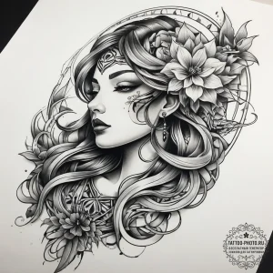 Tattoo sketch silver, artistic tattoo sketch,... - эскиз тату (№1758048217_0, 16.09.2025 18:43) — tattoo-photo.ru