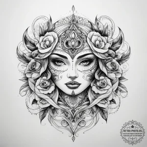 Tattoo sketch passion - эскиз тату (№1758050736_0, 16.09.2025 19:25) — tattoo-photo.ru