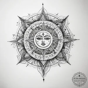 Tattoo sketch cosmic identity - эскиз тату (№1758051316_0, 16.09.2025 19:35) — tattoo-photo.ru