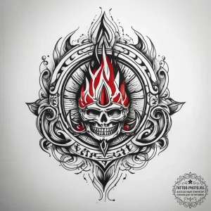 Tattoo sketch flame, concept art for tattoo,... - эскиз тату (№1758051897_0, 16.09.2025 19:44) — tattoo-photo.ru