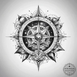 Tattoo sketch cosmic kingdom - эскиз тату (№1758052090_0, 16.09.2025 19:48) — tattoo-photo.ru