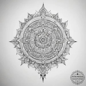 Tattoo sketch узор в виде пера - эскиз тату (№1758052866_0, 16.09.2025 20:01) — tattoo-photo.ru