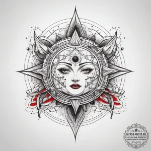 Tattoo sketch cosmic identity, ink illustrati... - эскиз тату (№1758054612_0, 16.09.2025 20:30) — tattoo-photo.ru