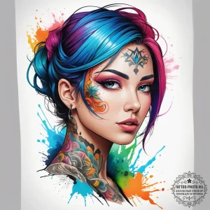 Tattoo sketch cosplay a character's prop, tat... - эскиз тату (№1758055001_0, 16.09.2025 20:36) — tattoo-photo.ru
