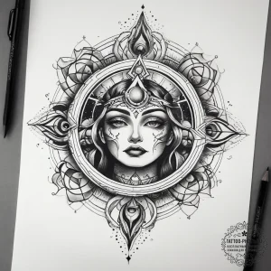 Tattoo sketch cosmic space, tattoo sketch des... - эскиз тату (№1758055196_0, 16.09.2025 20:39) — tattoo-photo.ru