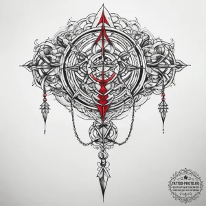 Tattoo sketch узор в виде цепи, tattoo flash... - эскиз тату (№1758055780_0, 16.09.2025 20:49) — tattoo-photo.ru