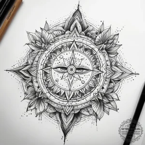 Tattoo sketch cosmic tapestry, tattoo line ar... - эскиз тату (№1758058104_0, 16.09.2025 21:28) — tattoo-photo.ru