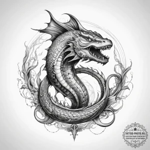 Tattoo sketch leviathan - эскиз тату (№1758058298_0, 16.09.2025 21:31) — tattoo-photo.ru