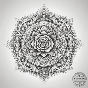 Tattoo sketch vintage key and rose, tattoo dr... - эскиз тату (№1758059267_0, 16.09.2025 21:47) — tattoo-photo.ru