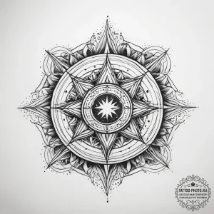 Tattoo sketch cosmic source - эскиз тату (№1758062452_0, 16.09.2025 22:40) — tattoo-photo.ru
