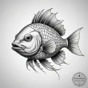 Tattoo sketch handfish, tattoo line art, blac... - эскиз тату (№1758062850_0, 16.09.2025 22:47) — tattoo-photo.ru