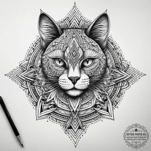 Tattoo sketch черный кот, tattoo flash sheet... - эскиз тату (№1758064235_0, 16.09.2025 23:10) — tattoo-photo.ru
