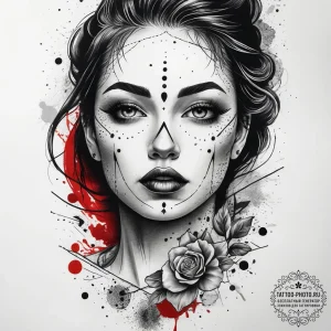 Tattoo sketch emotion, artistic tattoo sketch... - эскиз тату (№1758070781_0, 17.09.2025 00:59) — tattoo-photo.ru