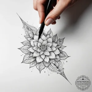 Tattoo sketch beige, ink illustration for tat... - эскиз тату (№1758074917_0, 17.09.2025 02:08) — tattoo-photo.ru