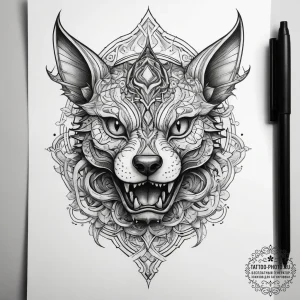 Tattoo sketch kobold, tattoo sketch design, b... - эскиз тату (№1758078084_0, 17.09.2025 03:01) — tattoo-photo.ru