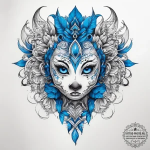 Tattoo sketch blue - эскиз тату (№1758078871_0, 17.09.2025 03:14) — tattoo-photo.ru