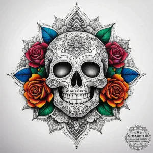 Tattoo sketch mandala with a quote, artistic... - эскиз тату (№1758079850_0, 17.09.2025 03:30) — tattoo-photo.ru