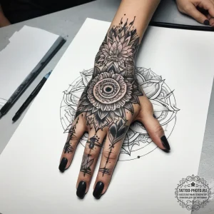 Tattoo sketch hands with a paper, tattoo draw... - эскиз тату (№1758085180_0, 17.09.2025 04:59) — tattoo-photo.ru