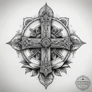 Tattoo sketch blessed scene, tattoo flash she... - эскиз тату (№1758088512_0, 17.09.2025 05:55) — tattoo-photo.ru