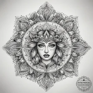 Tattoo sketch cosmic past, artistic tattoo sk... - эскиз тату (№1758090876_0, 17.09.2025 06:34) — tattoo-photo.ru