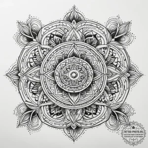 Tattoo sketch spirit, tattoo flash sheet desi... - эскиз тату (№1758091271_0, 17.09.2025 06:41) — tattoo-photo.ru