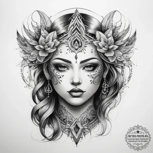 Tattoo sketch spirit - эскиз тату (№1758092059_0, 17.09.2025 06:54) — tattoo-photo.ru