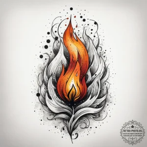 Tattoo sketch fire flames, tattoo sketch desi... - эскиз тату (№1758092453_0, 17.09.2025 07:00) — tattoo-photo.ru