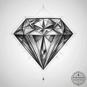 Tattoo sketch diamond - эскиз тату (№1758094013_0, 17.09.2025 07:26) — tattoo-photo.ru