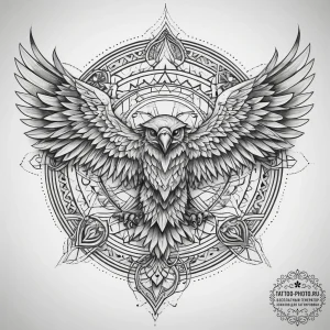 Tattoo sketch griffin, tattoo drawing outline... - эскиз тату (№1758094605_0, 17.09.2025 07:36) — tattoo-photo.ru